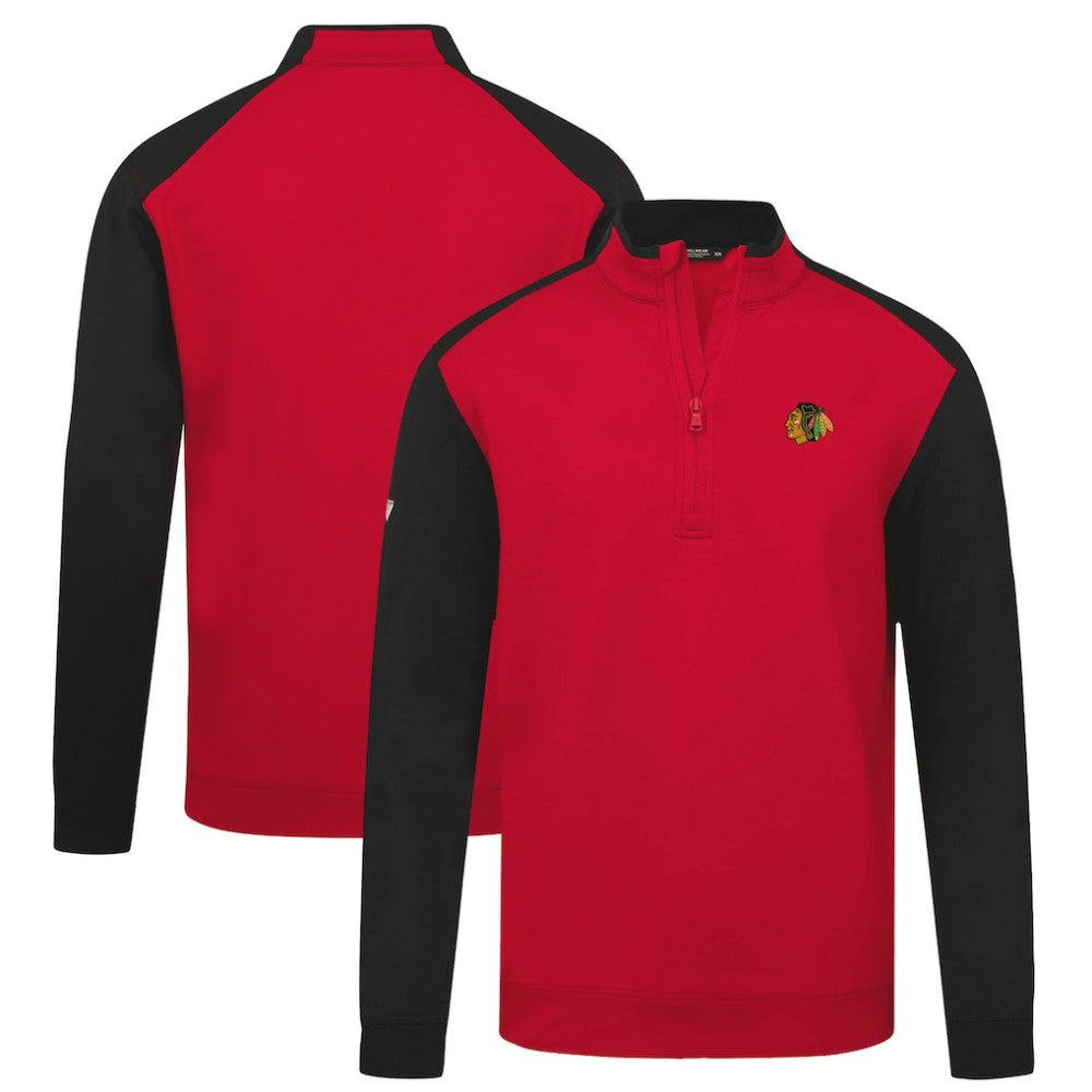 Chicago Blackhawks Levelwear Bayou Insignia Core Quarter-Zip Pullover Top - Red - NHL 202038803
