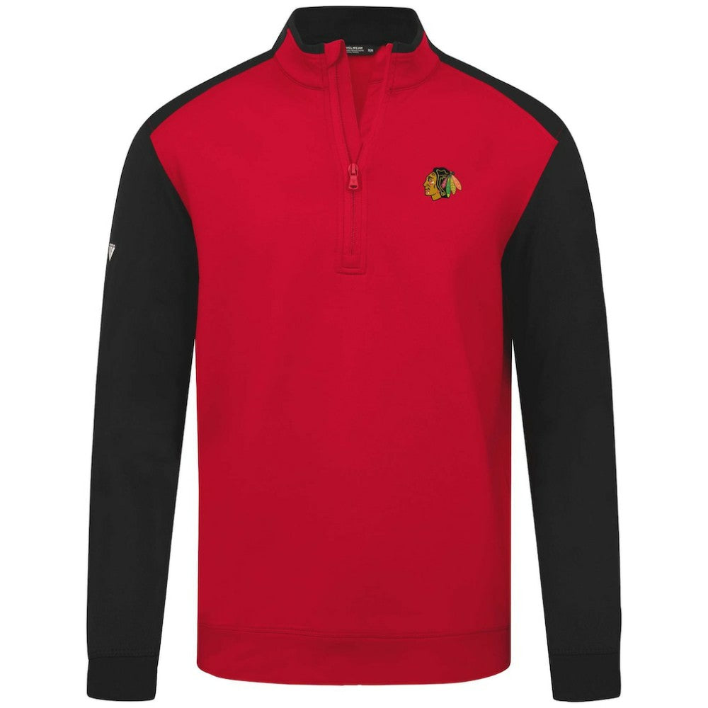 Chicago Blackhawks Levelwear Bayou Insignia Core Quarter-Zip Pullover Top - Red - NHL 202038803