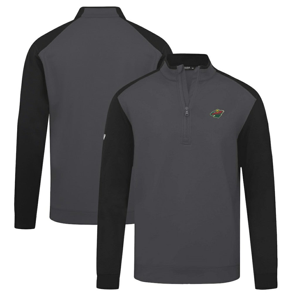 Minnesota Wild Levelwear Bayou Insignia Core Quarter-Zip Pullover Top - Charcoal - NHL 202038806