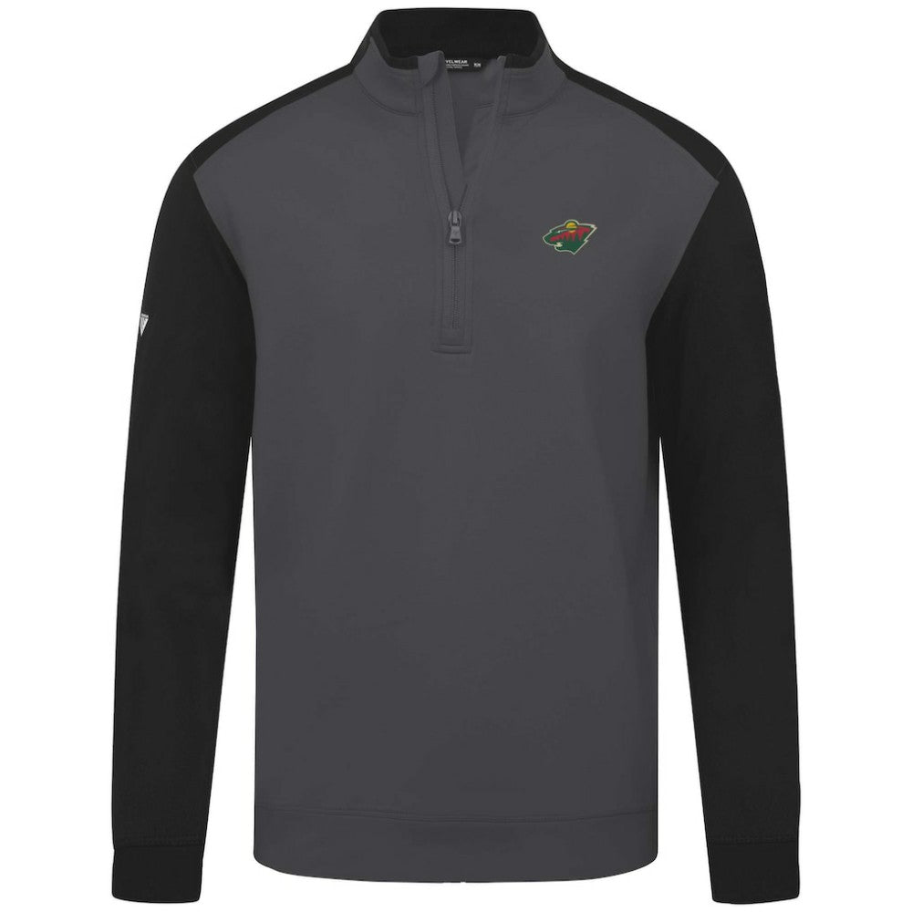 Minnesota Wild Levelwear Bayou Insignia Core Quarter-Zip Pullover Top - Charcoal - NHL 202038806