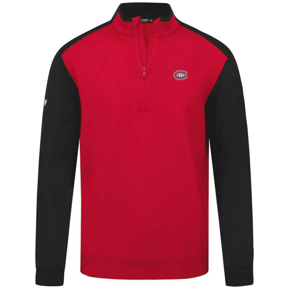 Montreal Canadiens Levelwear Bayou Insignia Core Quarter-Zip Pullover Top - Red - NHL 202038809