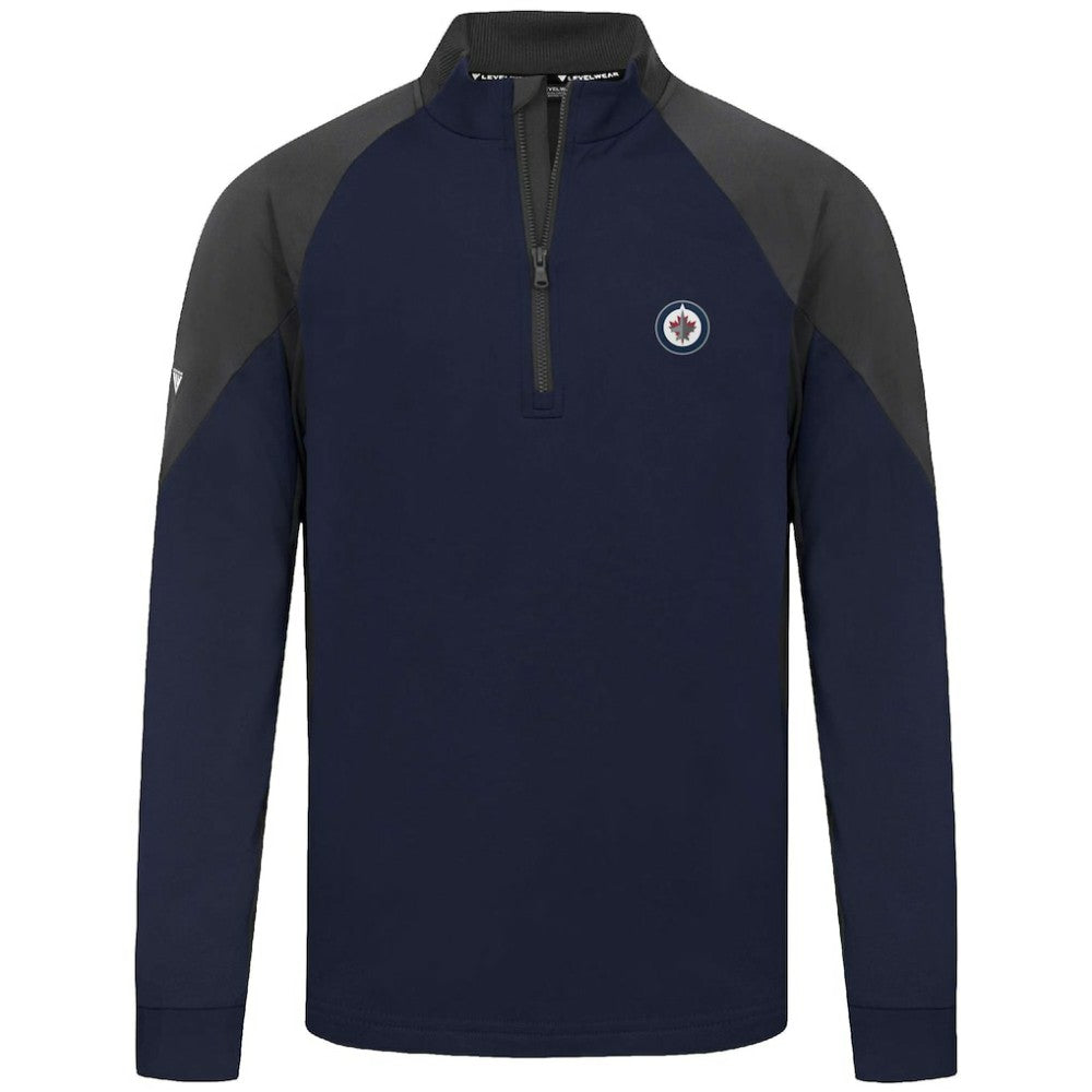 Winnipeg Jets Levelwear Cadet Insignia Core Quarter-Zip Pullover Top - Navy - NHL 202038829