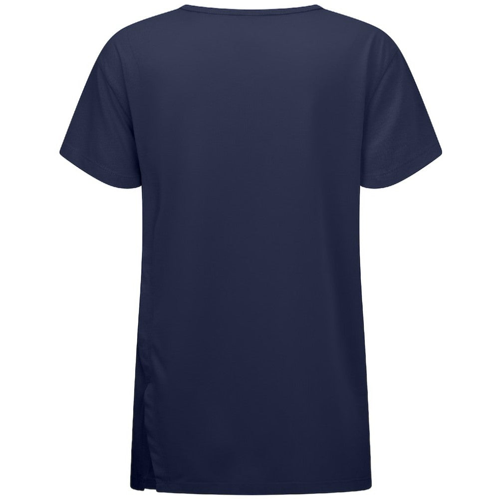 Columbus Blue Jackets Levelwear Women's Influx Ice Wall T-Shirt - Navy - NHL 202038886