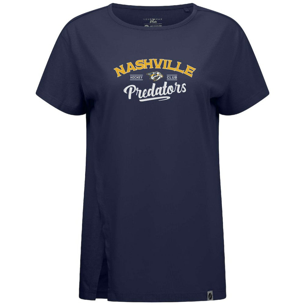 Nashville Predators Levelwear Women's Influx Ice Wall T-Shirt - Navy - NHL 202038887