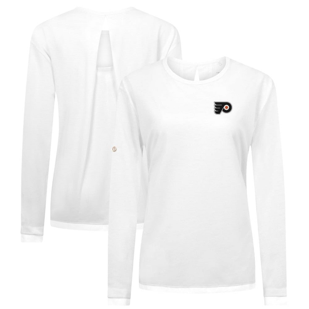 Philadelphia Flyers Levelwear Women's Sequoia Primary Logo Long Sleeve T-Shirt - White - NHL 202038907