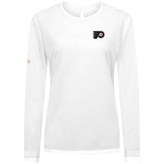 Philadelphia Flyers Levelwear Women's Sequoia Primary Logo Long Sleeve T-Shirt - White - NHL 202038907