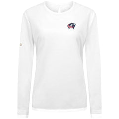 Columbus Blue Jackets Levelwear Women's Sequoia Primary Logo Long Sleeve T-Shirt - White - NHL 202038909