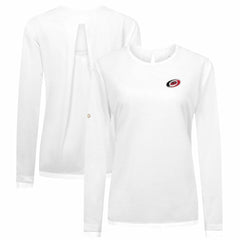 Carolina Hurricanes Levelwear Women's Sequoia Primary Logo Long Sleeve T-Shirt - White - NHL 202038915