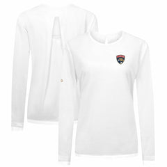 Florida Panthers Levelwear Women's Sequoia Primary Logo Long Sleeve T-Shirt - White - NHL 202038916