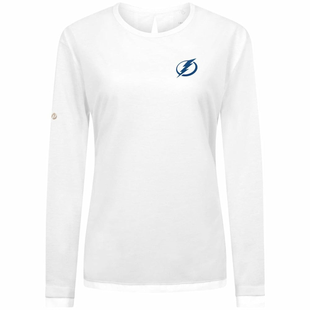 Tampa Bay Lightning Levelwear Women's Sequoia Primary Logo Long Sleeve T-Shirt - White - NHL 202038917