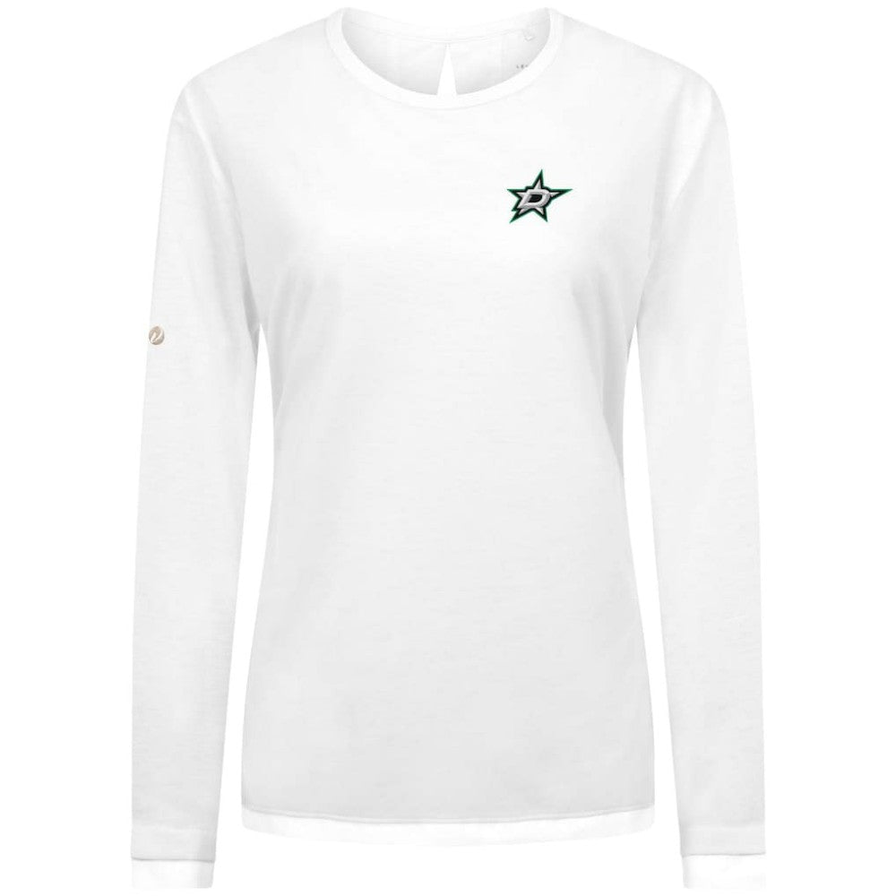 Dallas Stars Levelwear Women's Sequoia Primary Logo Long Sleeve T-Shirt - White - NHL 202038919