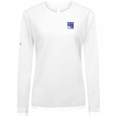 New York Rangers Levelwear Women's Sequoia Primary Logo Long Sleeve T-Shirt - White - NHL 202038932