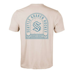 Seattle Kraken Levelwear Richmond Stained Glass T-Shirt - Khaki - NHL 202038968