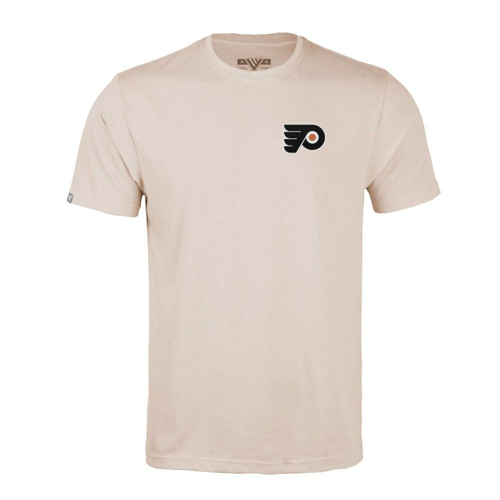 Philadelphia Flyers Levelwear Richmond Stained Glass T-Shirt - Khaki - NHL 202038969