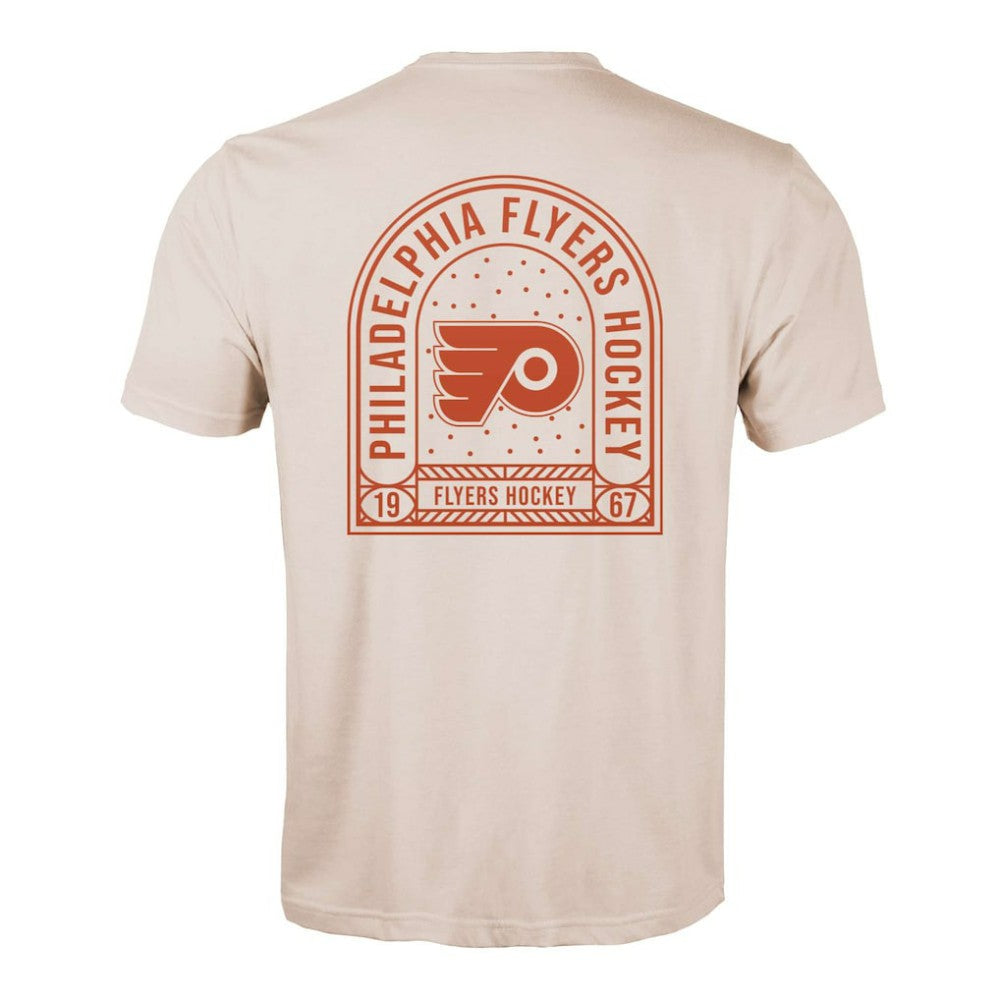 Philadelphia Flyers Levelwear Richmond Stained Glass T-Shirt - Khaki - NHL 202038969