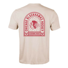 Chicago Blackhawks Levelwear Richmond Stained Glass T-Shirt - Khaki - NHL 202038970