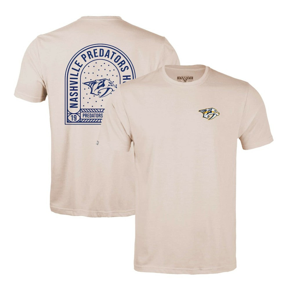 Nashville Predators Levelwear Richmond Stained Glass T-Shirt - Khaki - NHL 202038972