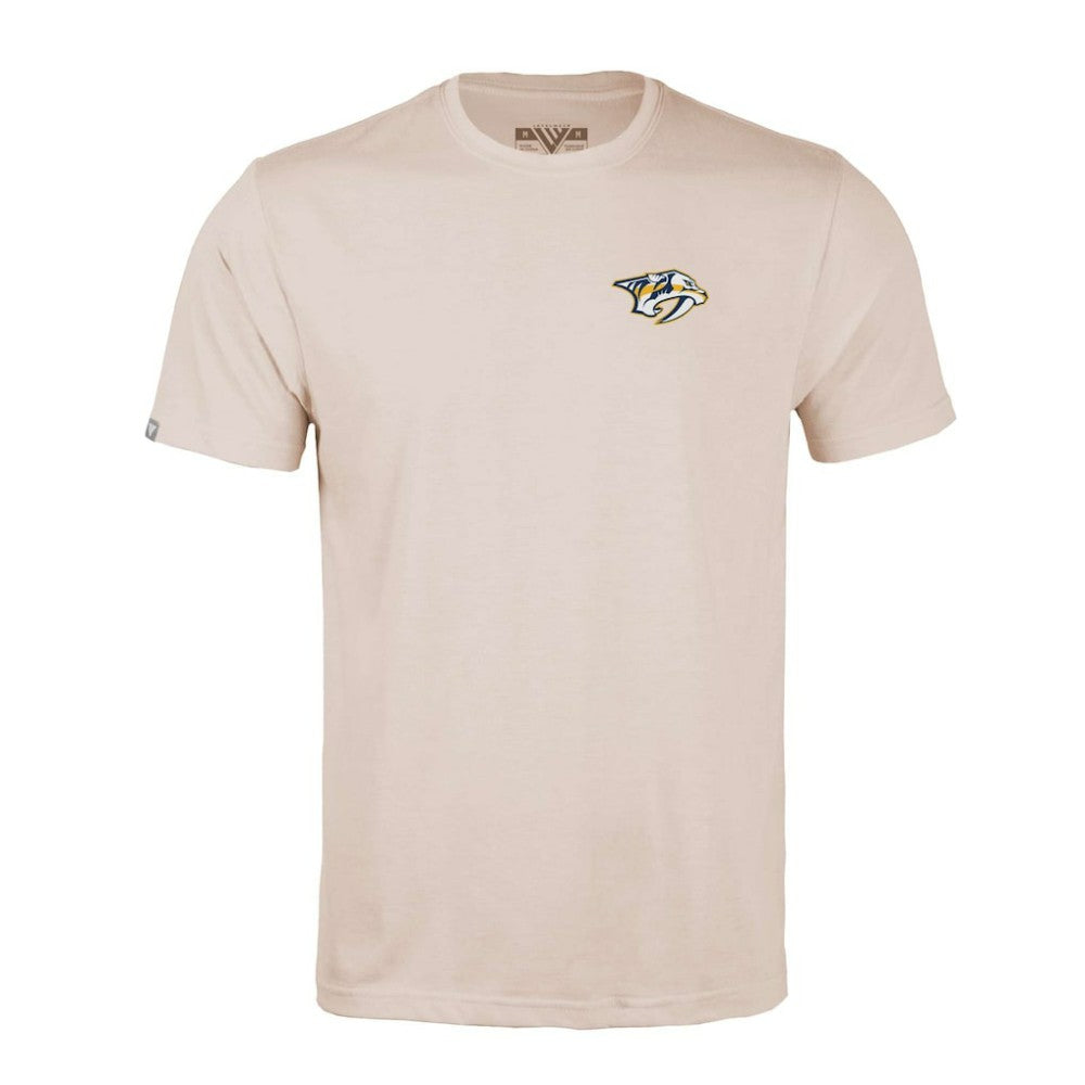 Nashville Predators Levelwear Richmond Stained Glass T-Shirt - Khaki - NHL 202038972