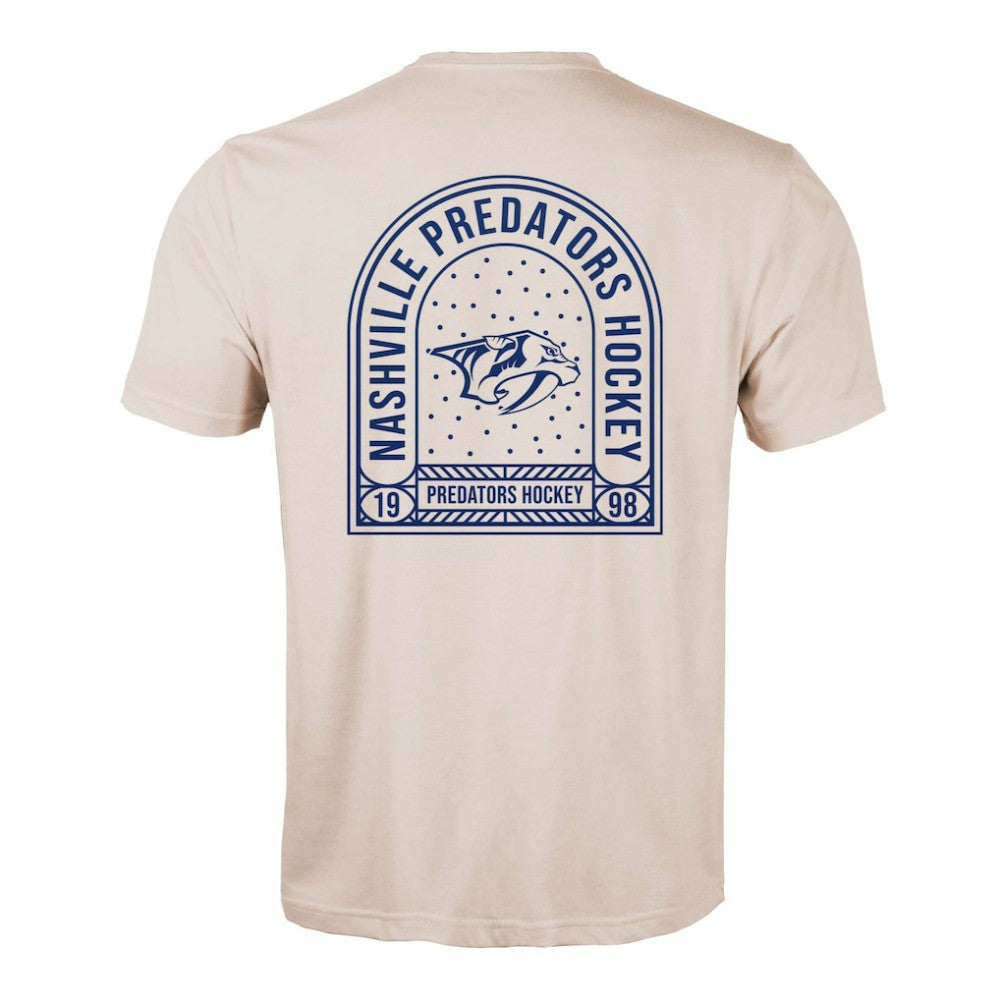 Nashville Predators Levelwear Richmond Stained Glass T-Shirt - Khaki - NHL 202038972