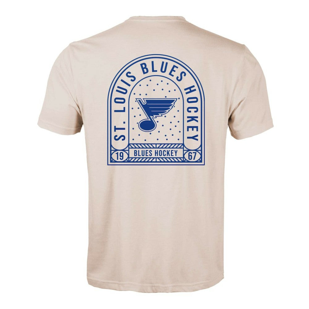 St. Louis Blues Levelwear Richmond Stained Glass T-Shirt - Khaki - NHL 202038973