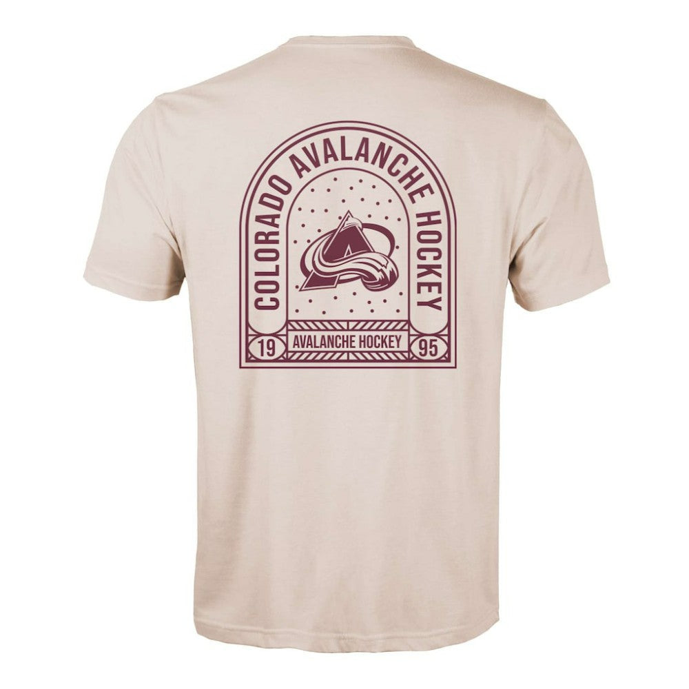 Colorado Avalanche Levelwear Richmond Stained Glass T-Shirt - Khaki - NHL 202038974