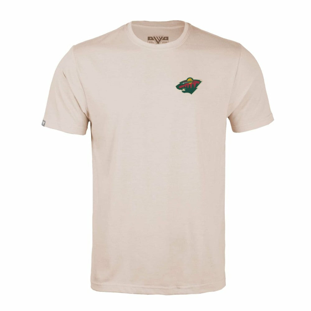 Minnesota Wild Levelwear Richmond Stained Glass T-Shirt - Khaki - NHL 202038975