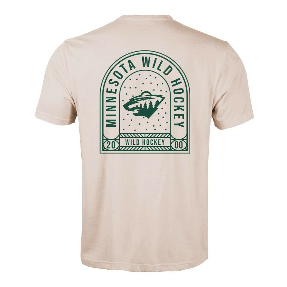 Minnesota Wild Levelwear Richmond Stained Glass T-Shirt - Khaki - NHL 202038975