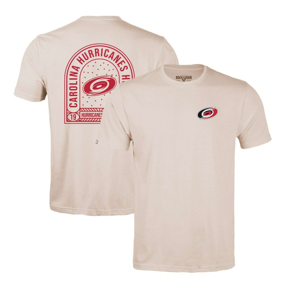 Carolina Hurricanes Levelwear Richmond Stained Glass T-Shirt - Khaki - NHL 202038976