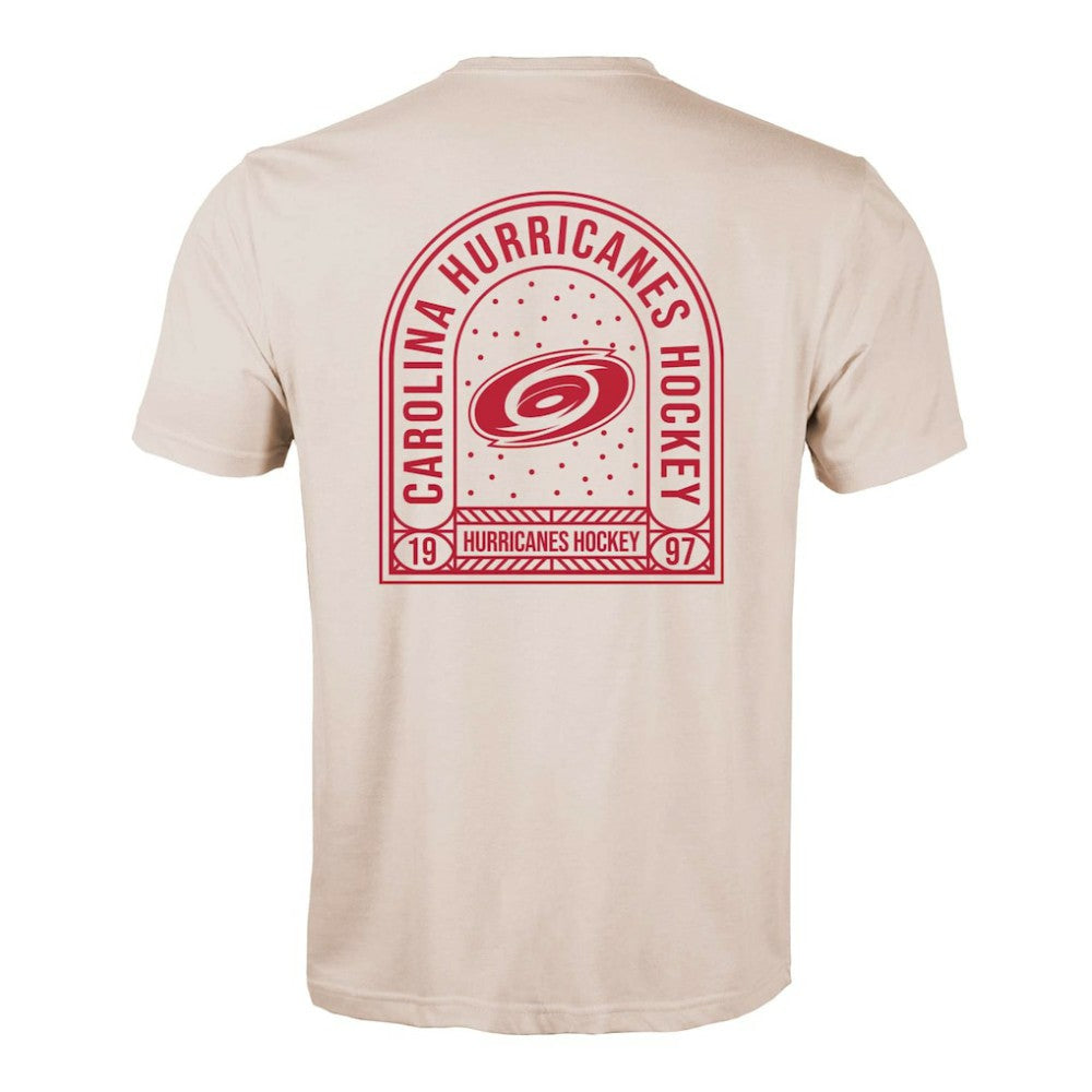 Carolina Hurricanes Levelwear Richmond Stained Glass T-Shirt - Khaki - NHL 202038976