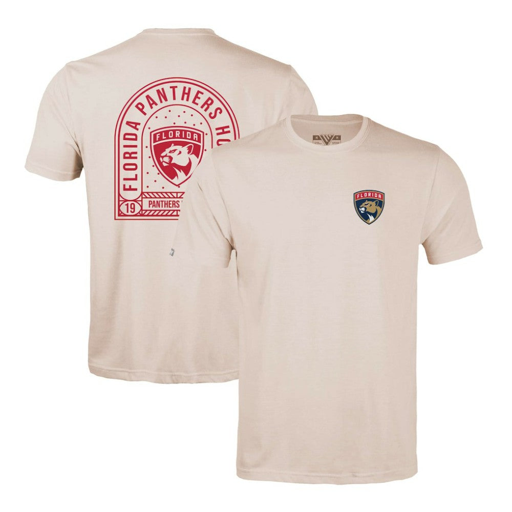 Florida Panthers Levelwear Richmond Stained Glass T-Shirt - Khaki - NHL 202038977