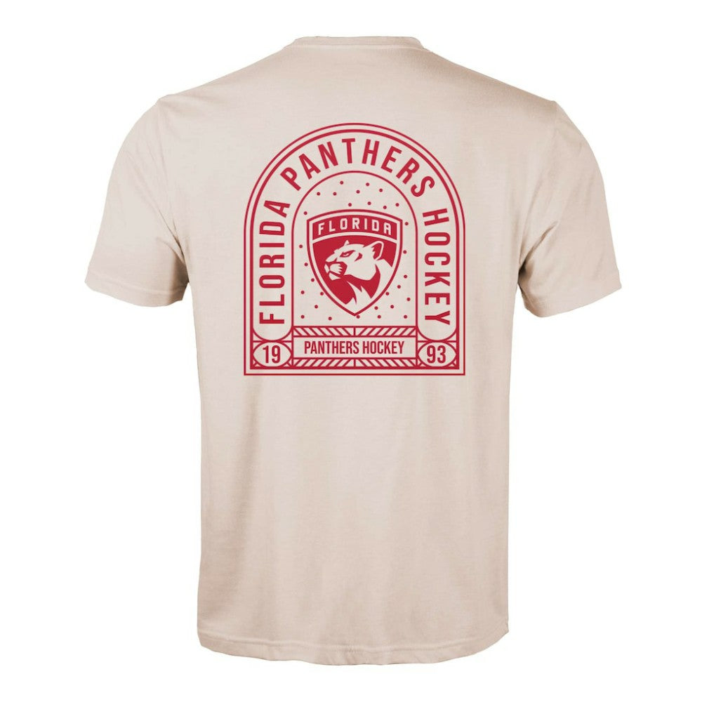Florida Panthers Levelwear Richmond Stained Glass T-Shirt - Khaki - NHL 202038977