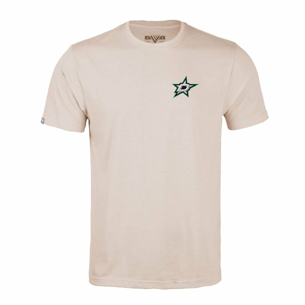 Dallas Stars Levelwear Richmond Stained Glass T-Shirt - Khaki - NHL 202038980