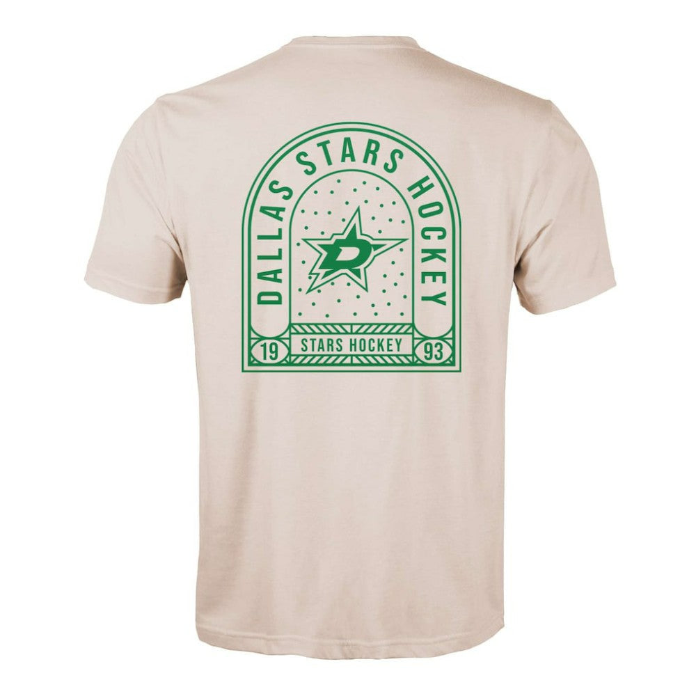 Dallas Stars Levelwear Richmond Stained Glass T-Shirt - Khaki - NHL 202038980