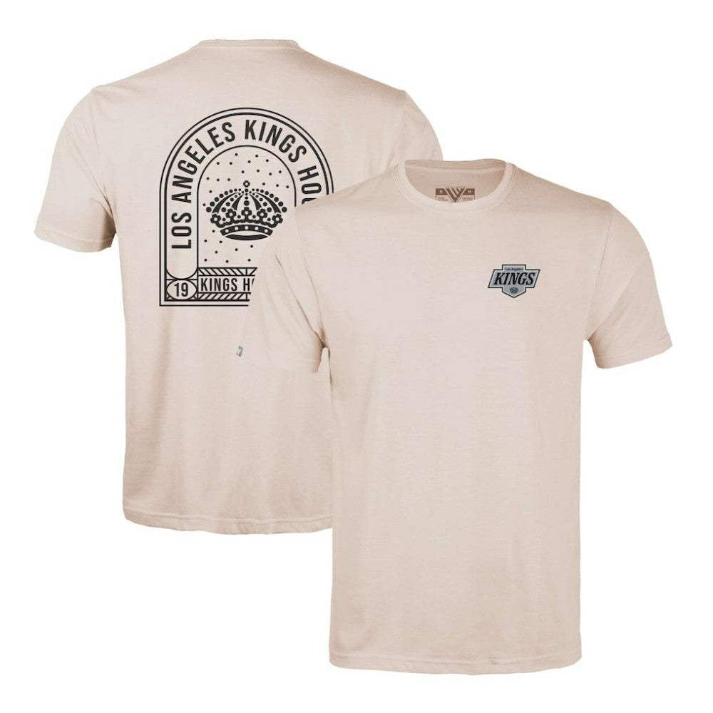 Los Angeles Kings Levelwear Richmond Stained Glass T-Shirt - Khaki - NHL 202038981