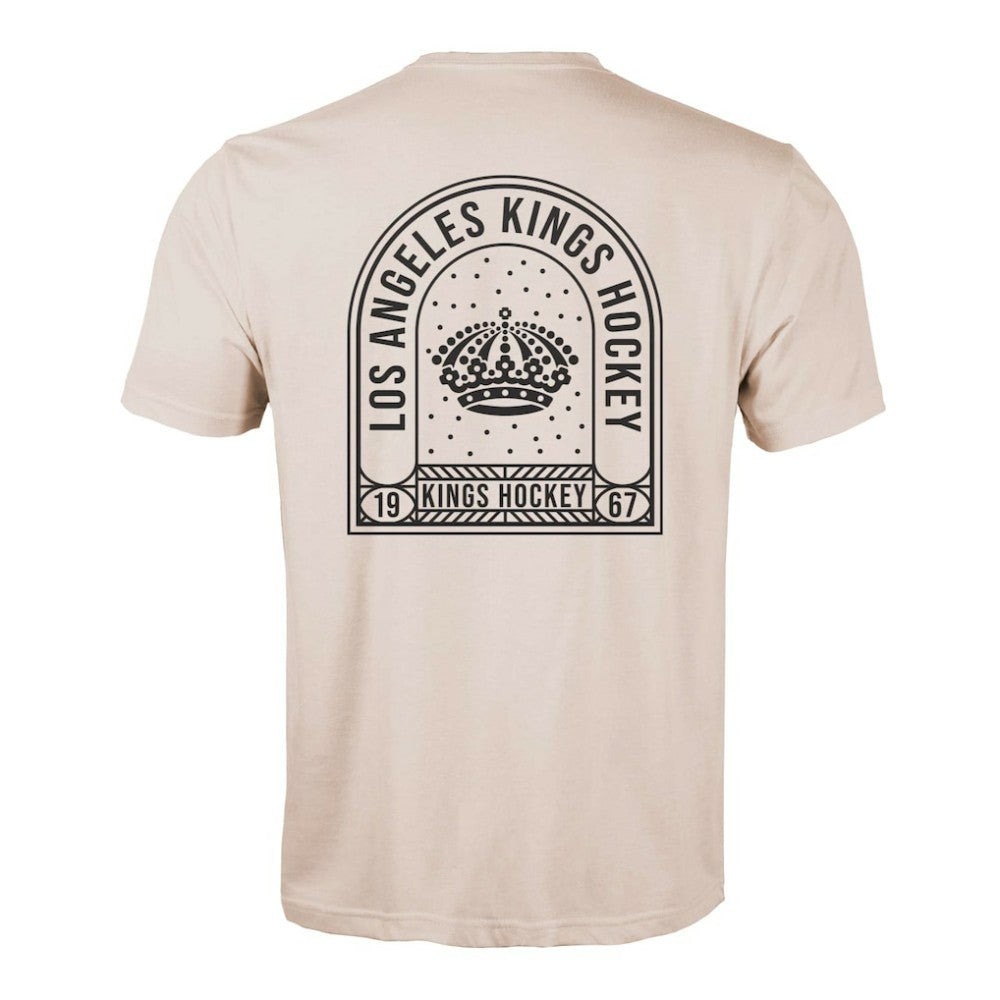 Los Angeles Kings Levelwear Richmond Stained Glass T-Shirt - Khaki - NHL 202038981