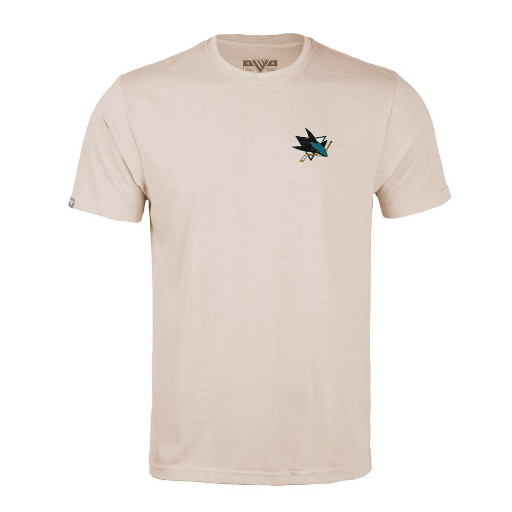 San Jose Sharks Levelwear Richmond Stained Glass T-Shirt - Khaki - NHL 202038982