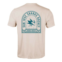 San Jose Sharks Levelwear Richmond Stained Glass T-Shirt - Khaki - NHL 202038982