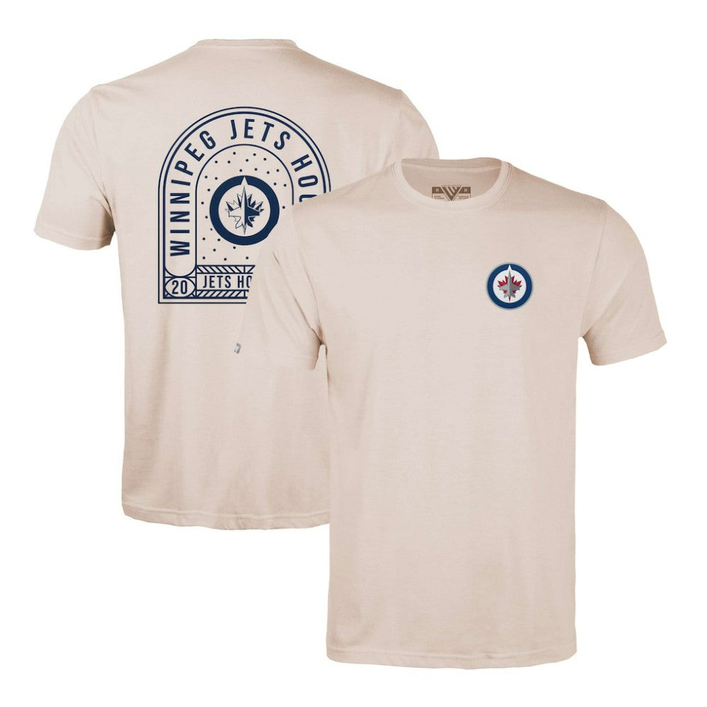 Winnipeg Jets Levelwear Richmond Stained Glass T-Shirt - Khaki - NHL 202038983