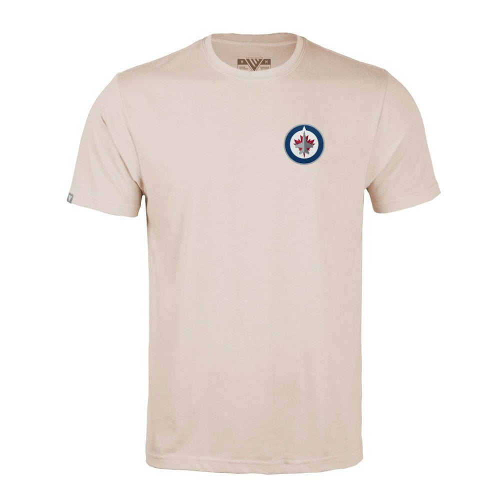 Winnipeg Jets Levelwear Richmond Stained Glass T-Shirt - Khaki - NHL 202038983