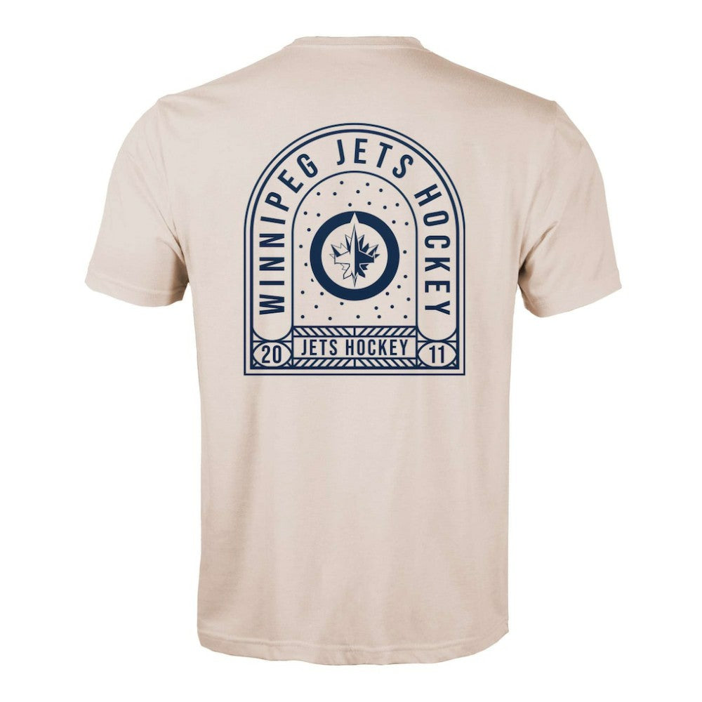Winnipeg Jets Levelwear Richmond Stained Glass T-Shirt - Khaki - NHL 202038983