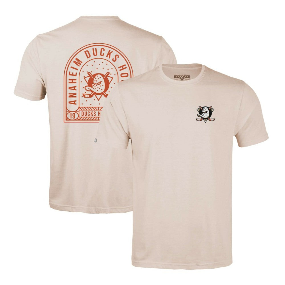 Anaheim Ducks Levelwear Richmond Stained Glass T-Shirt - Khaki - NHL 202038984