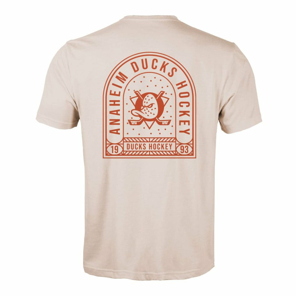 Anaheim Ducks Levelwear Richmond Stained Glass T-Shirt - Khaki - NHL 202038984
