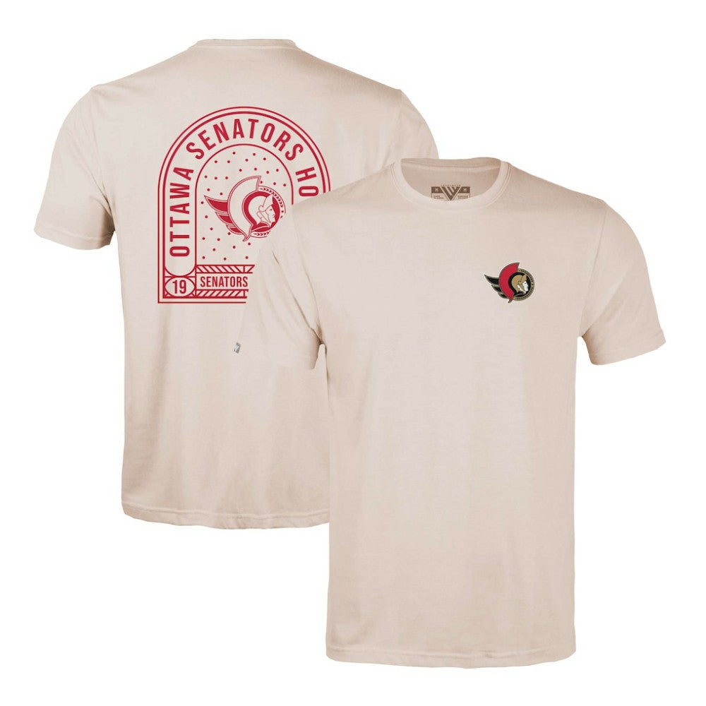 Ottawa Senators Levelwear Richmond Stained Glass T-Shirt - Khaki - NHL 202038986