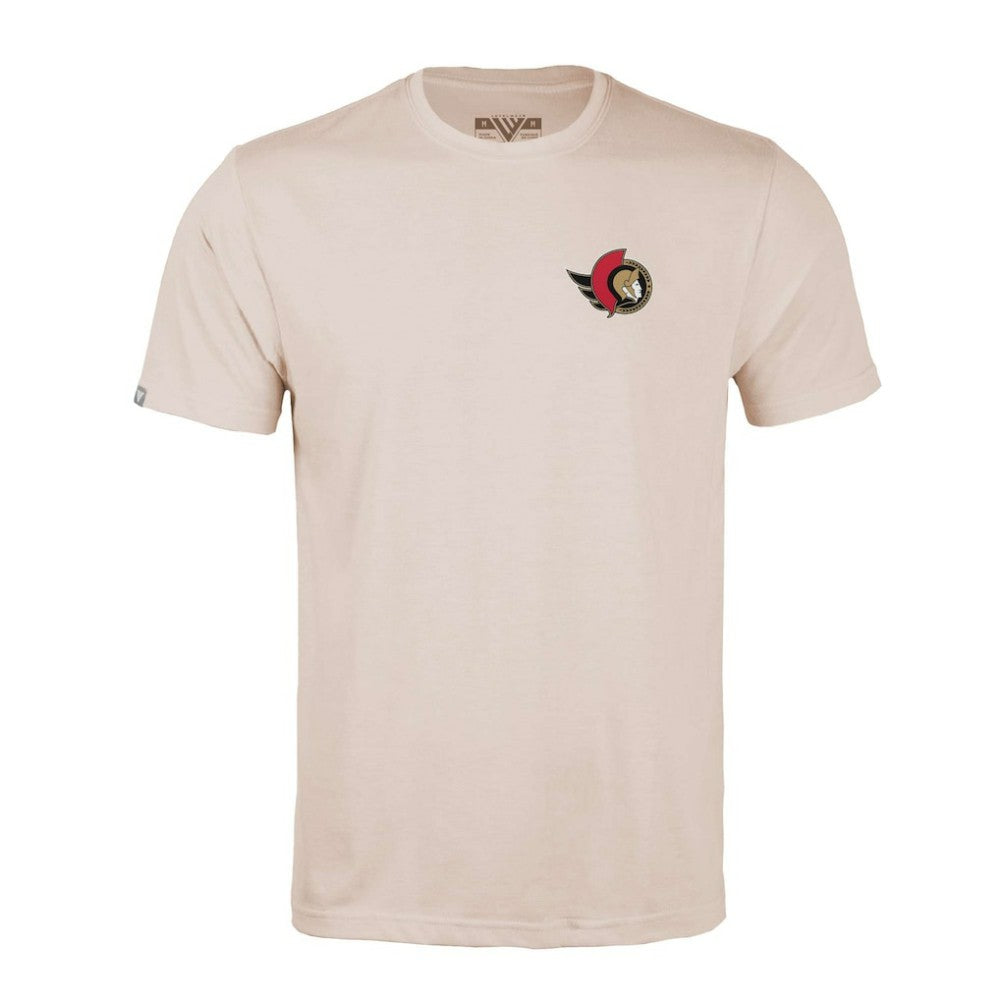 Ottawa Senators Levelwear Richmond Stained Glass T-Shirt - Khaki - NHL 202038986