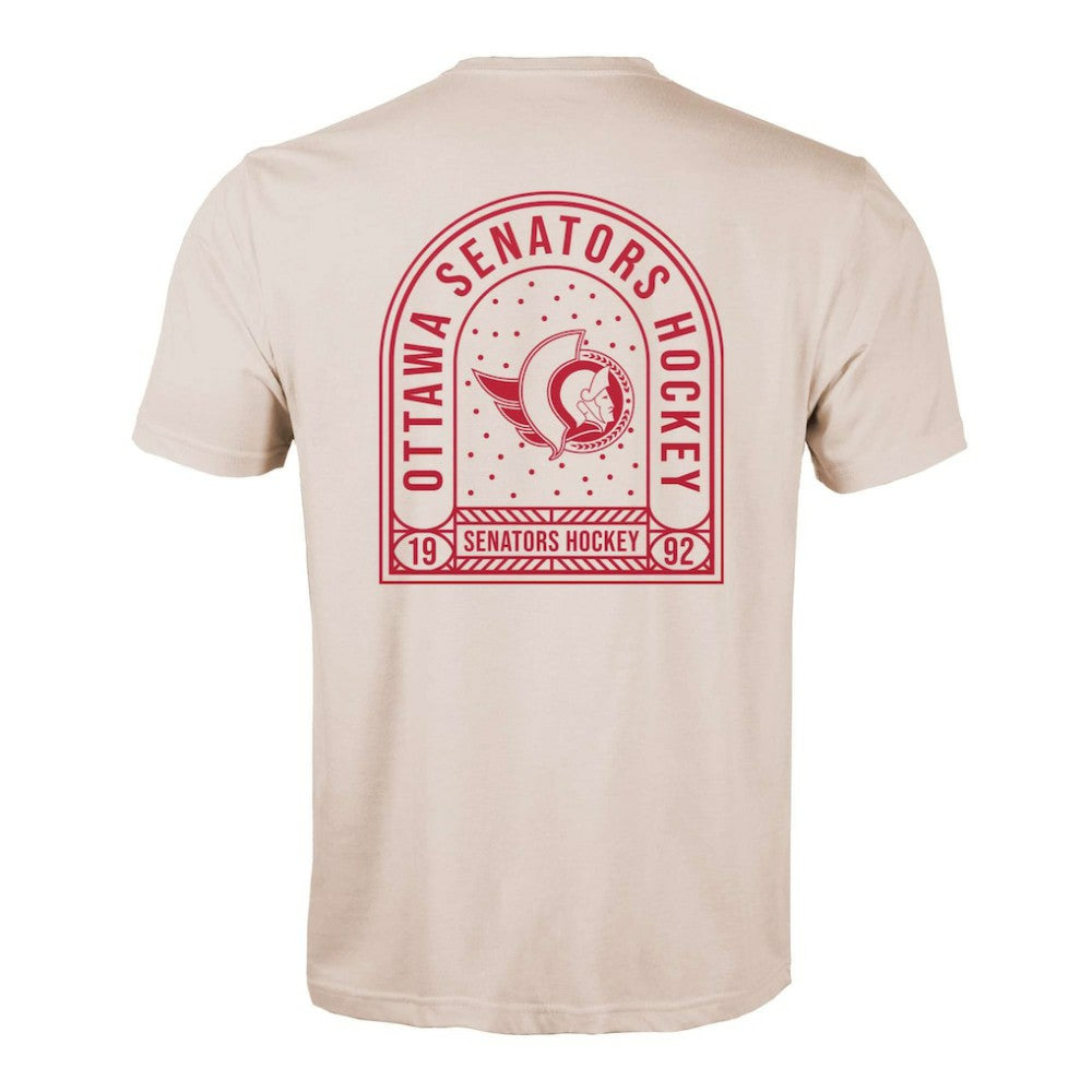 Ottawa Senators Levelwear Richmond Stained Glass T-Shirt - Khaki - NHL 202038986