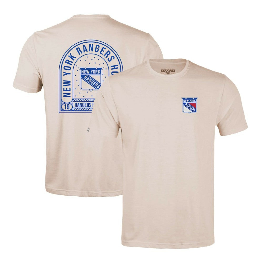 New York Rangers Levelwear Richmond Stained Glass T-Shirt - Khaki - NHL 202038987