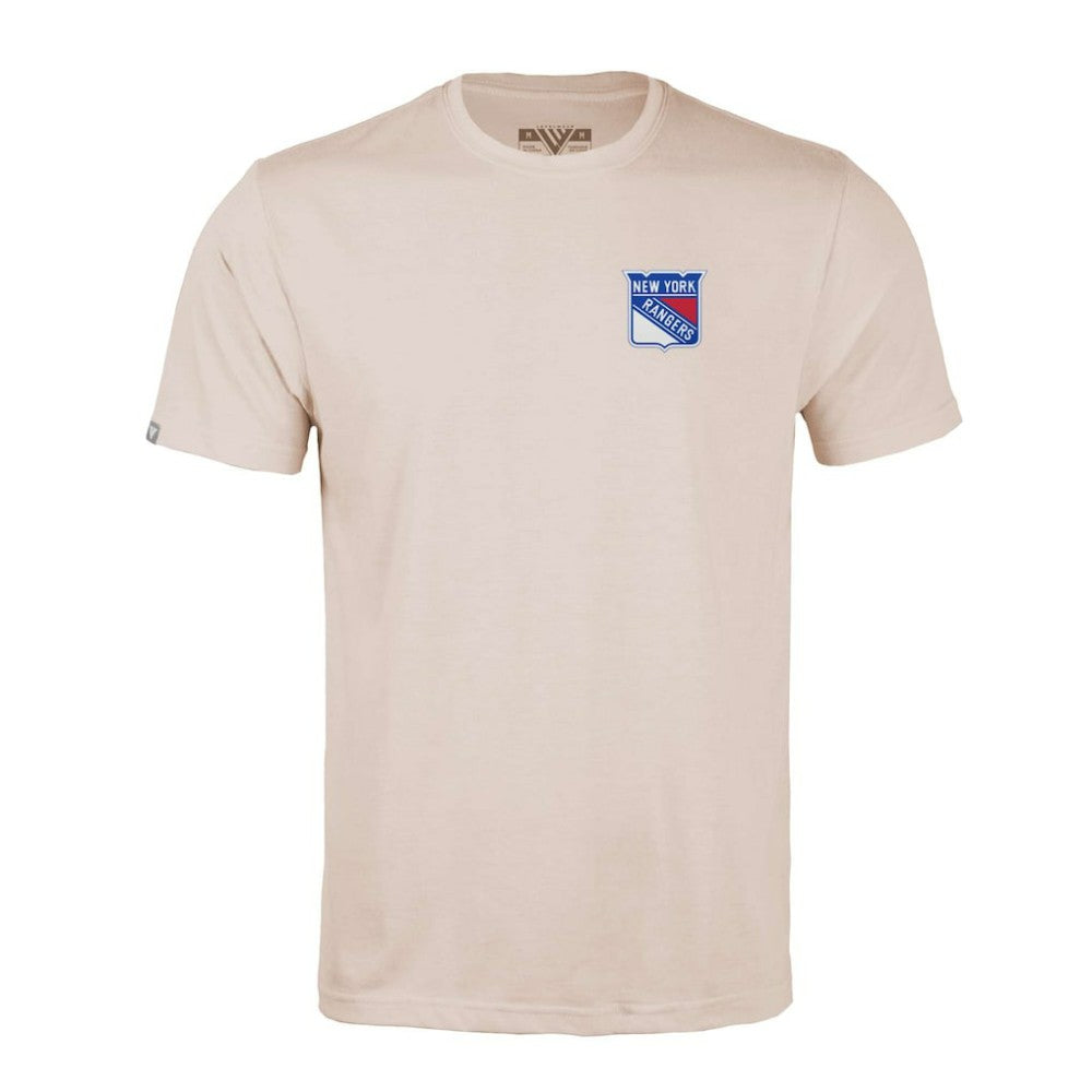 New York Rangers Levelwear Richmond Stained Glass T-Shirt - Khaki - NHL 202038987