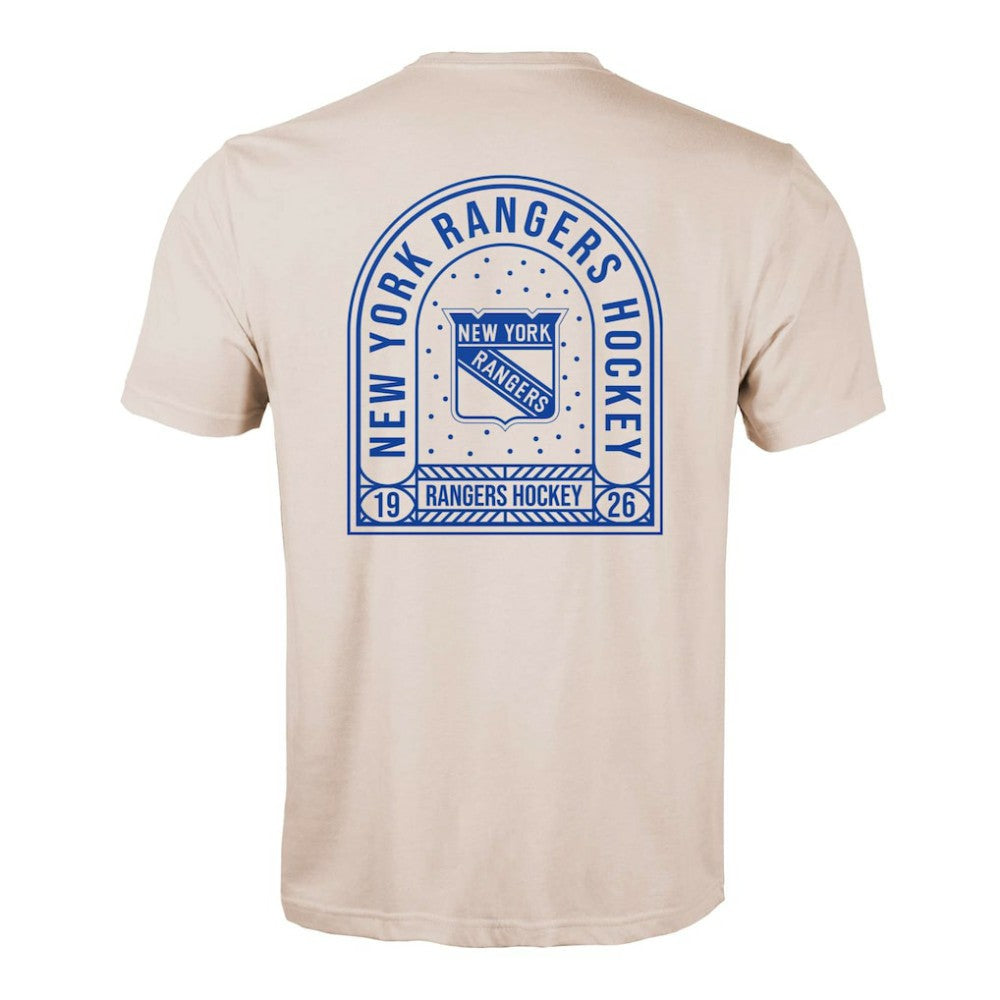 New York Rangers Levelwear Richmond Stained Glass T-Shirt - Khaki - NHL 202038987