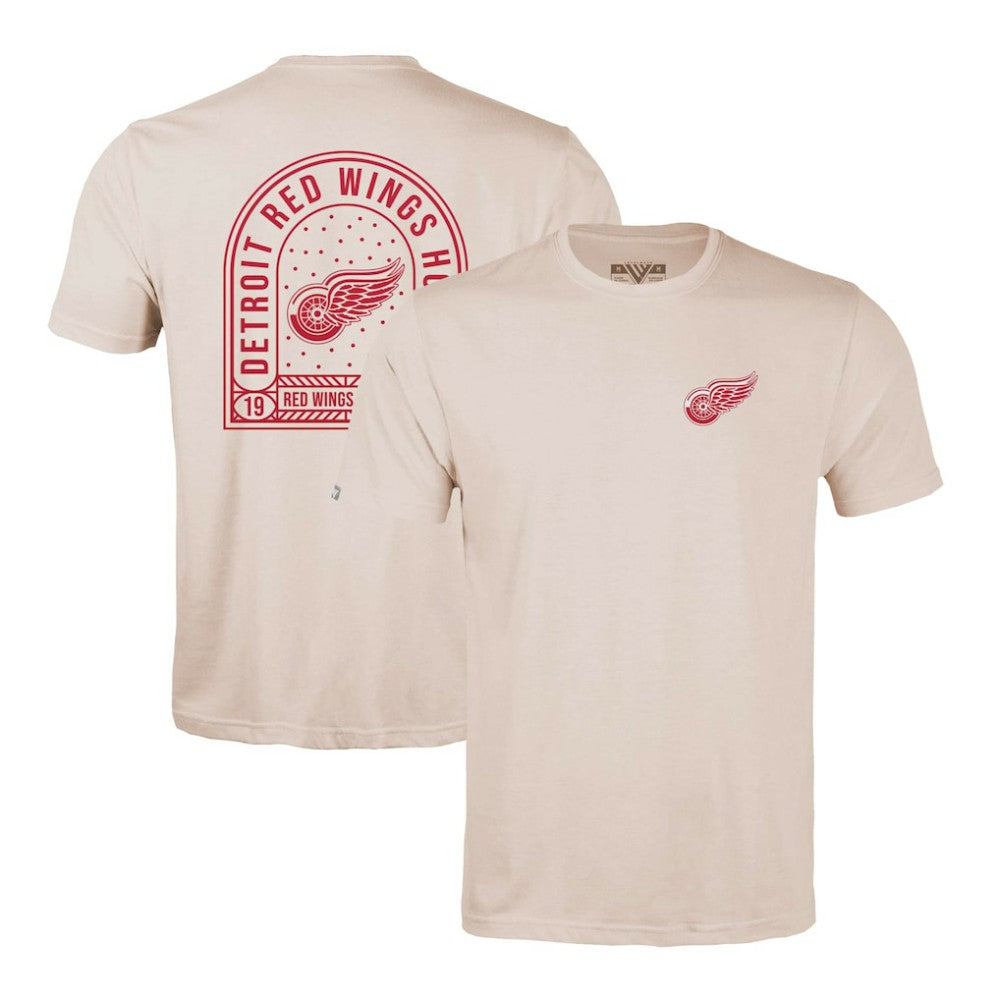 Detroit Red Wings Levelwear Richmond Stained Glass T-Shirt - Khaki - NHL 202038988