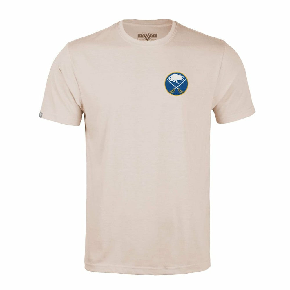 Buffalo Sabres Levelwear Richmond Stained Glass T-Shirt - Khaki - NHL 202038991